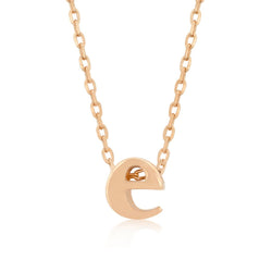 Rose Gold Initial E Pendant