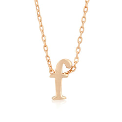 Rose Gold Initial F Pendant