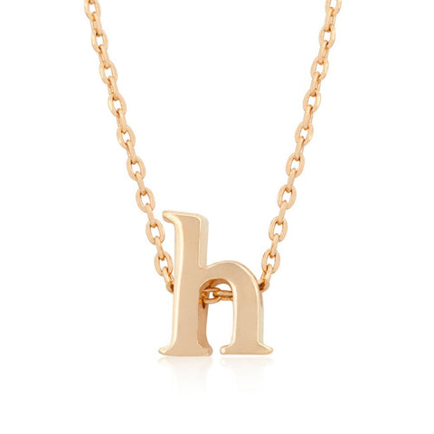 Rose Gold Initial H Pendant