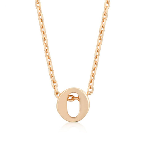 Rose Gold Initial O Pendant