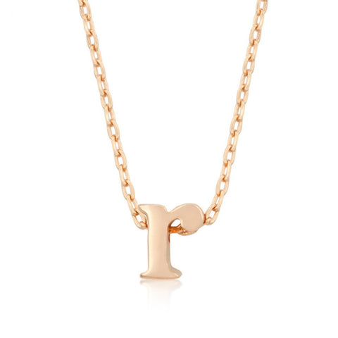 Rose Gold Initial R Pendant