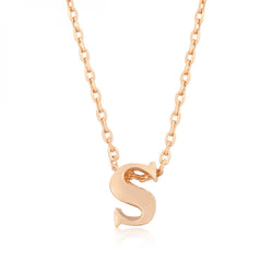 Rose Gold Initial S Pendant