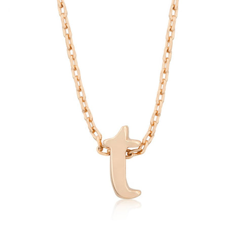 Rose Gold Initial T Pendant