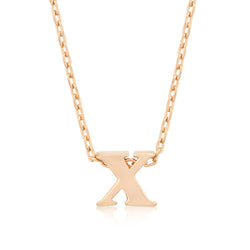 Rose Gold Initial X Pendant