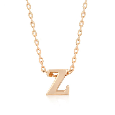 Rose Gold Initial Z Pendant