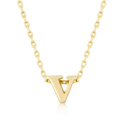 Golden Initial V Pendant