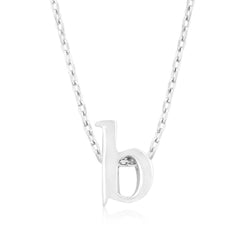 Silvertone Initial B Pendant