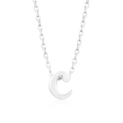 Silvertone Initial C Pendant