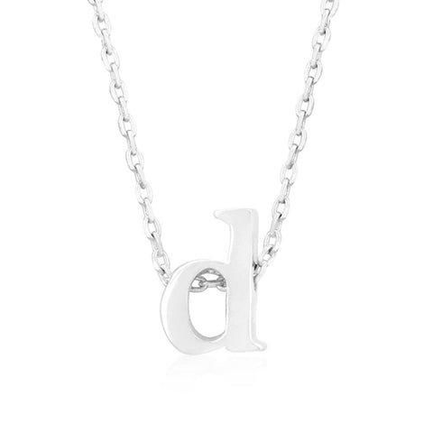 Silvertone Initial D Pendant