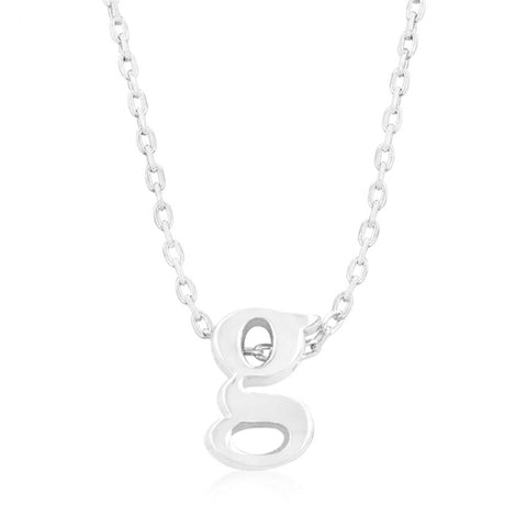 Silvertone Initial G Pendant