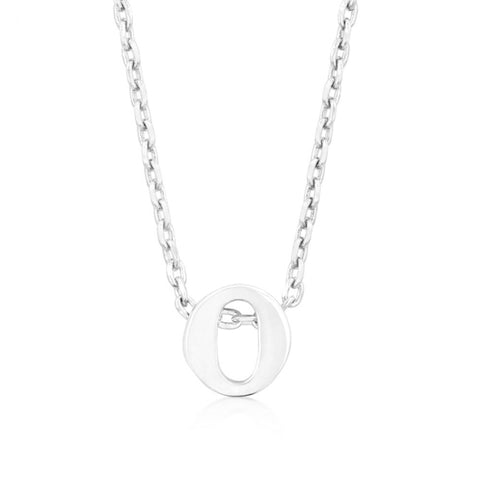 Silvertone Initial O Pendant