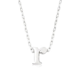 Silvertone Initial R Pendant