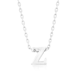 Silvertone Initial Z Pendant