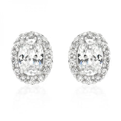 Clear Stone Estate Earrings