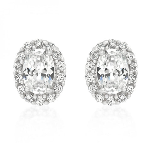 Clear Stone Estate Earrings