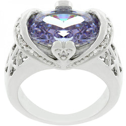 Lilac Saddle Cocktail Ring