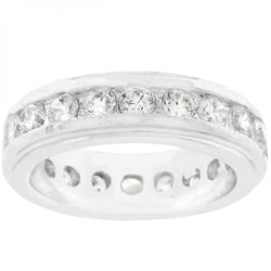 New England Eternity Ring In Silvertone