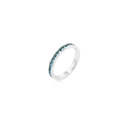 Stylish Stackables Aquamarine Crystal Ring