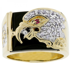 Cubic Zirconia Eagle Men&#039;s Ring