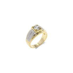 Cubic Zirconia Two-tone Men&#039;s Ring