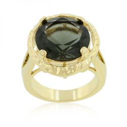 Smokey Cubic Zirconia Organic Ring