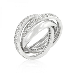 Eternity Band Triplet With Clear Cubic Zirconia