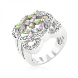 Filigree Floral Crest Ring