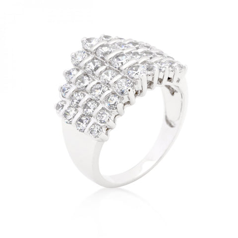 Classic Cubic Zirconia Step Ring