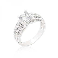 Cubic Zirconia Princess Cut Ring