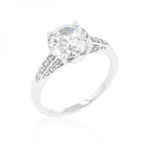 Contemporary Engagement Ring With Large Center Stone