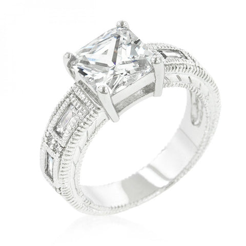 Clear Cubic Zirconia 5-stone Ring