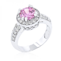 Pink Halo Engagement Ring