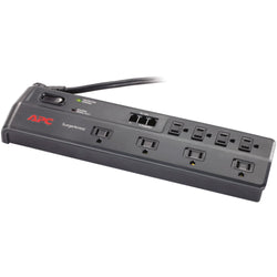 Apc 8-outlet Essential Surgearrest Surge Protector (telephone Protection)