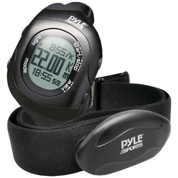 Pyle-sports Bluetooth Fitness Heart Rate Monitoring Watch With Wireless Data Transmission And Sensor (black)