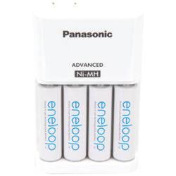 Panasonic 4-position Charger With Aa Eneloop Batteries 4 Pk