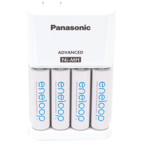 Panasonic 4-position Charger With Aa Eneloop Batteries 4 Pk