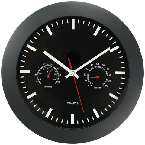 Timekeeper 12&#34; Temperature & Humidity Wall Clock