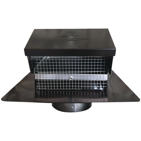 Builders Best Black Metal Roof Vent Cap (4&#34; Collar)