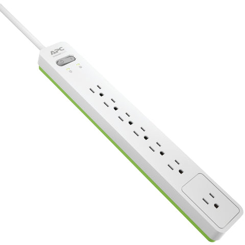 Apc 7-outlet Surgearrest Surge Protector 6ft Cord (white)