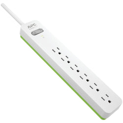 Apc 6-outlet Surgearrest Surge Protector 6ft Cord (white)