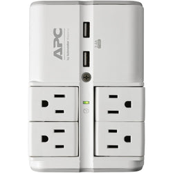 Apc Essential Surgearrest 4-rotating-outlets Wall Tap With 2 Usb Charging Ports