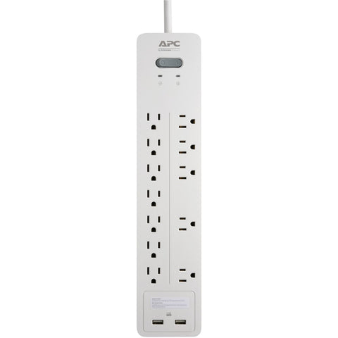 Apc Home Office Surgearrest 12-outlet Power Strip With 2 Usb Charging Ports