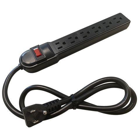 Steren 6-outlet Surge-protected Power Strip