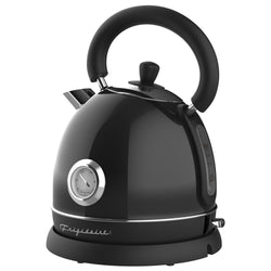 Frigidaire 1.79-quart 1500-watt Retro Porcelain Electric Water Kettle With Thermometer (black)